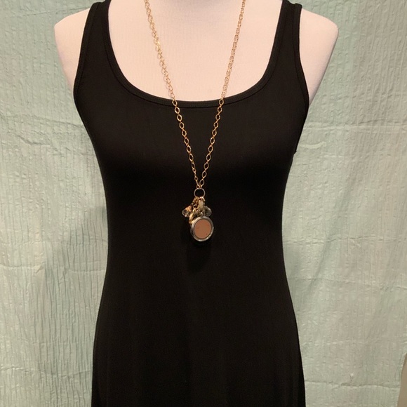 Black Sleeveless High-Low sundress XS/SM EUC - Picture 2 of 4